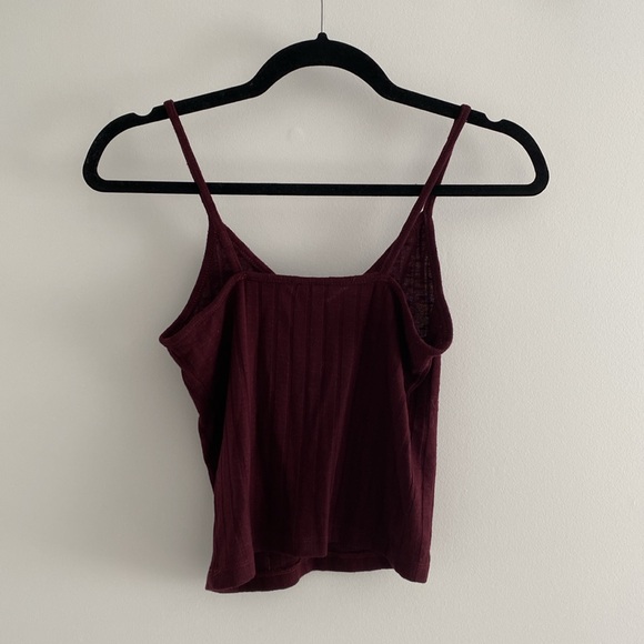 Maroon spaghetti strap tank top - Small - Picture 2 of 5